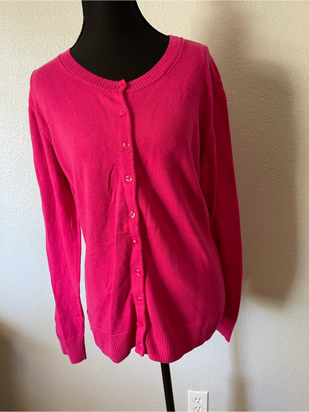 GAP Hot Pink Button-Up Cardigan